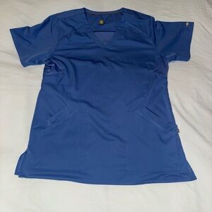 Carhartt Blue V-Neck Scrub Top